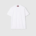 Cotton jersey T-shirt with embroidery - off white