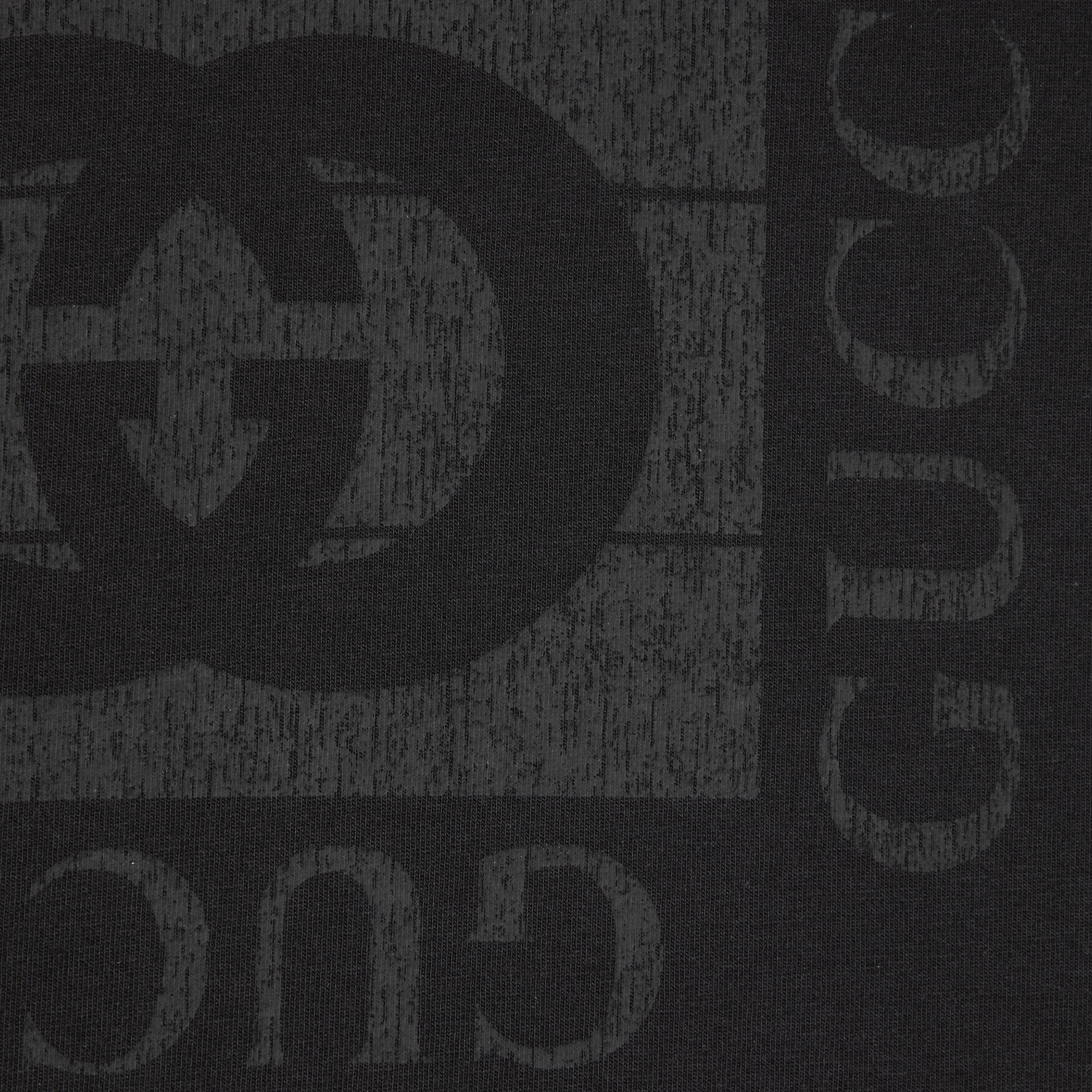 Cotton jersey T-shirt with print - black