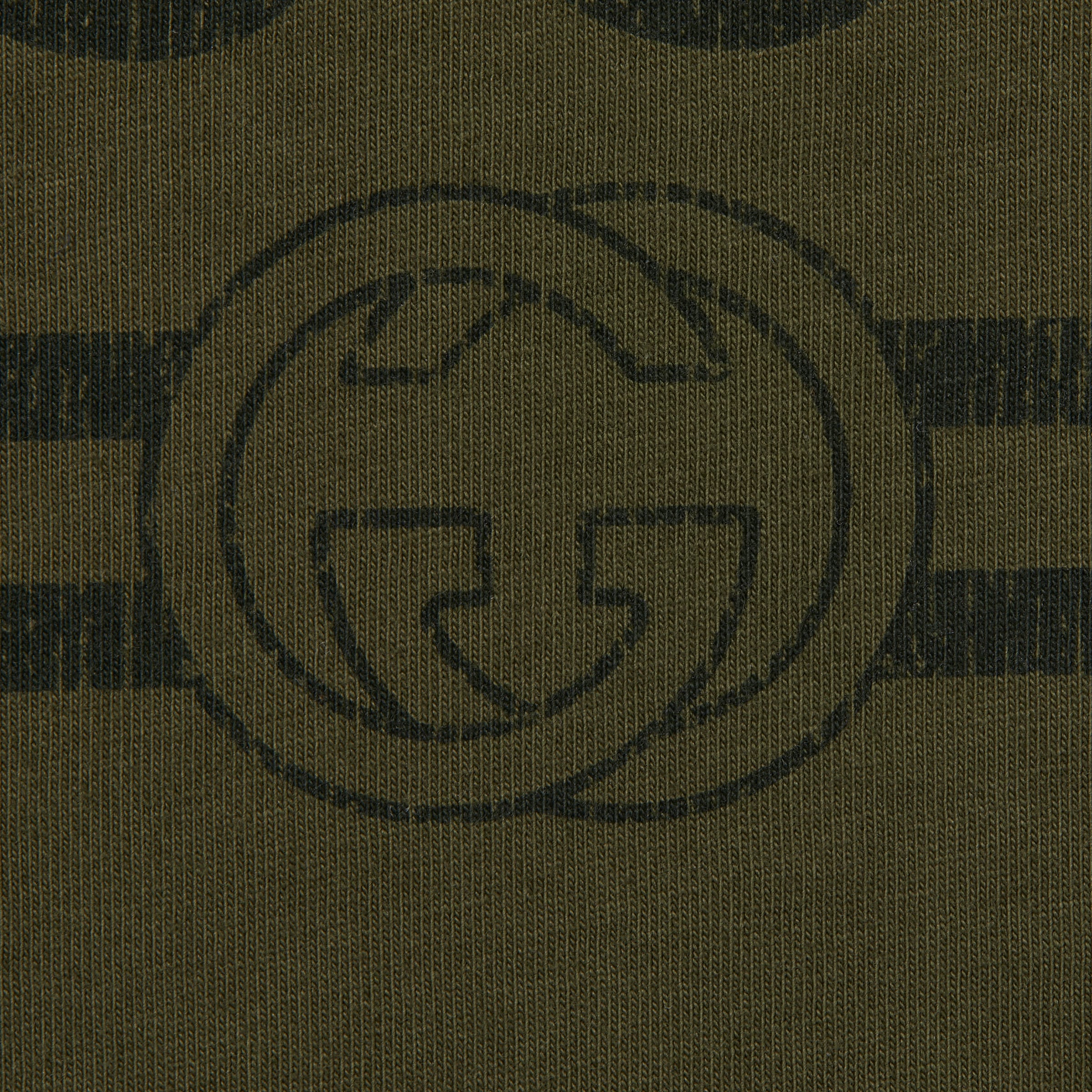 Cotton jersey T-shirt with print - forest green