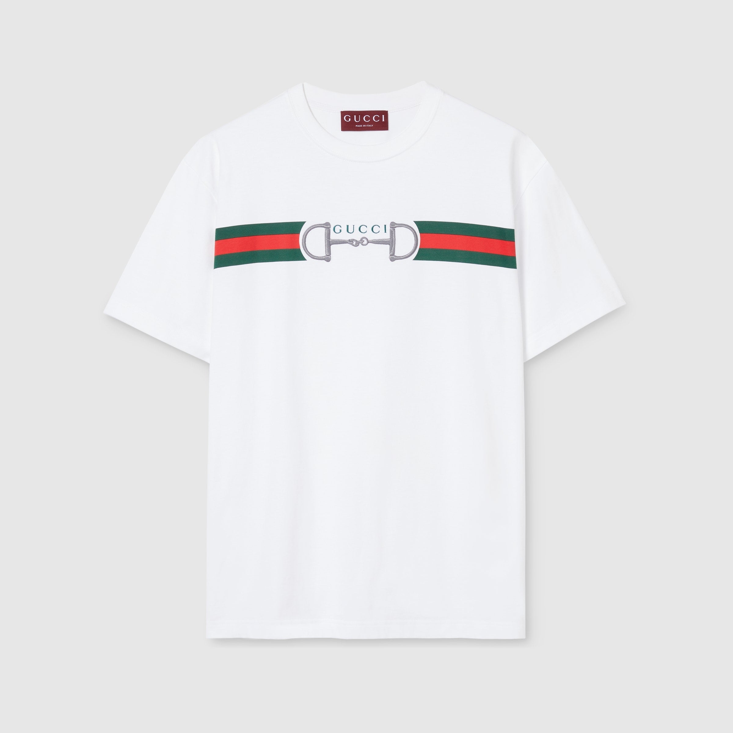 Cotton jersey T-shirt with embroidery - white