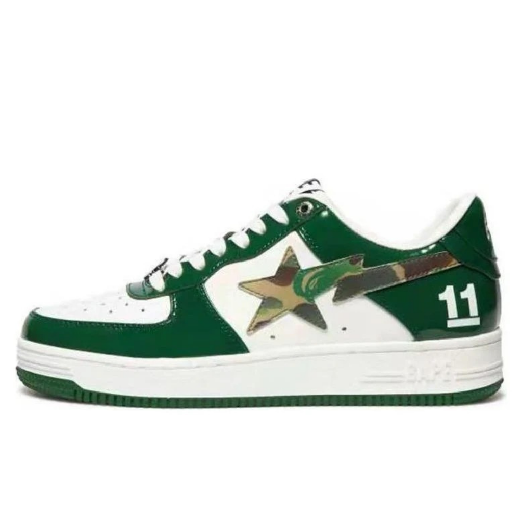 Bape Bapesta Dark Green Camo White - image 1