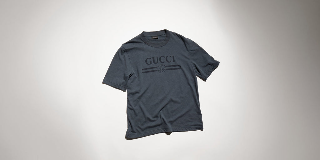 Cotton jersey T-shirt with devoré detail - dark grey