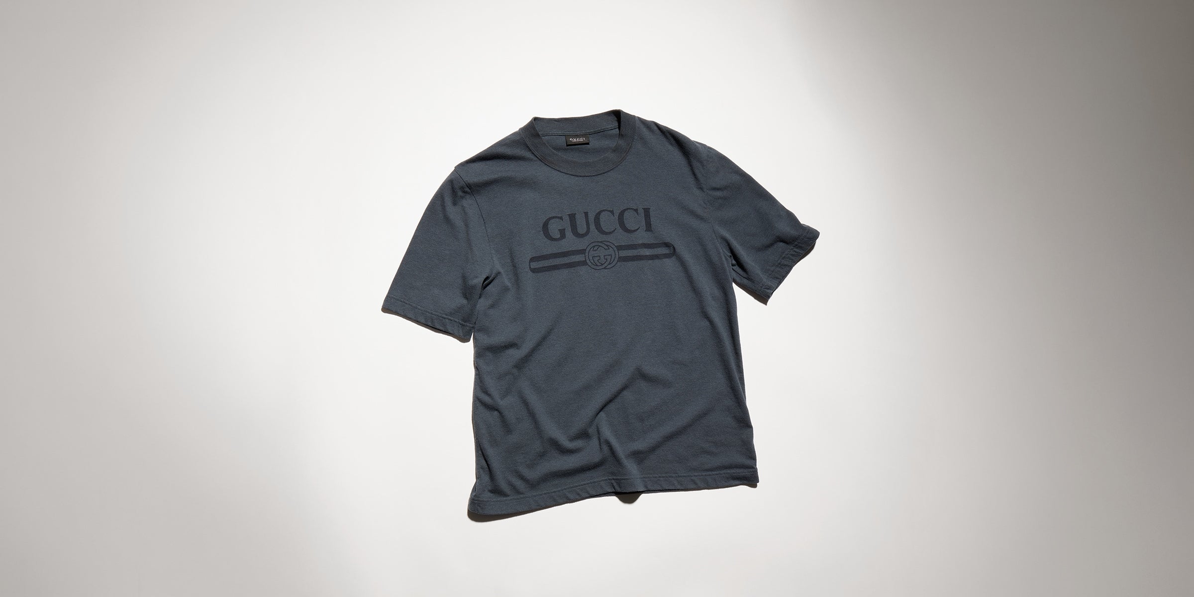 Cotton jersey T-shirt with devoré detail - dark grey