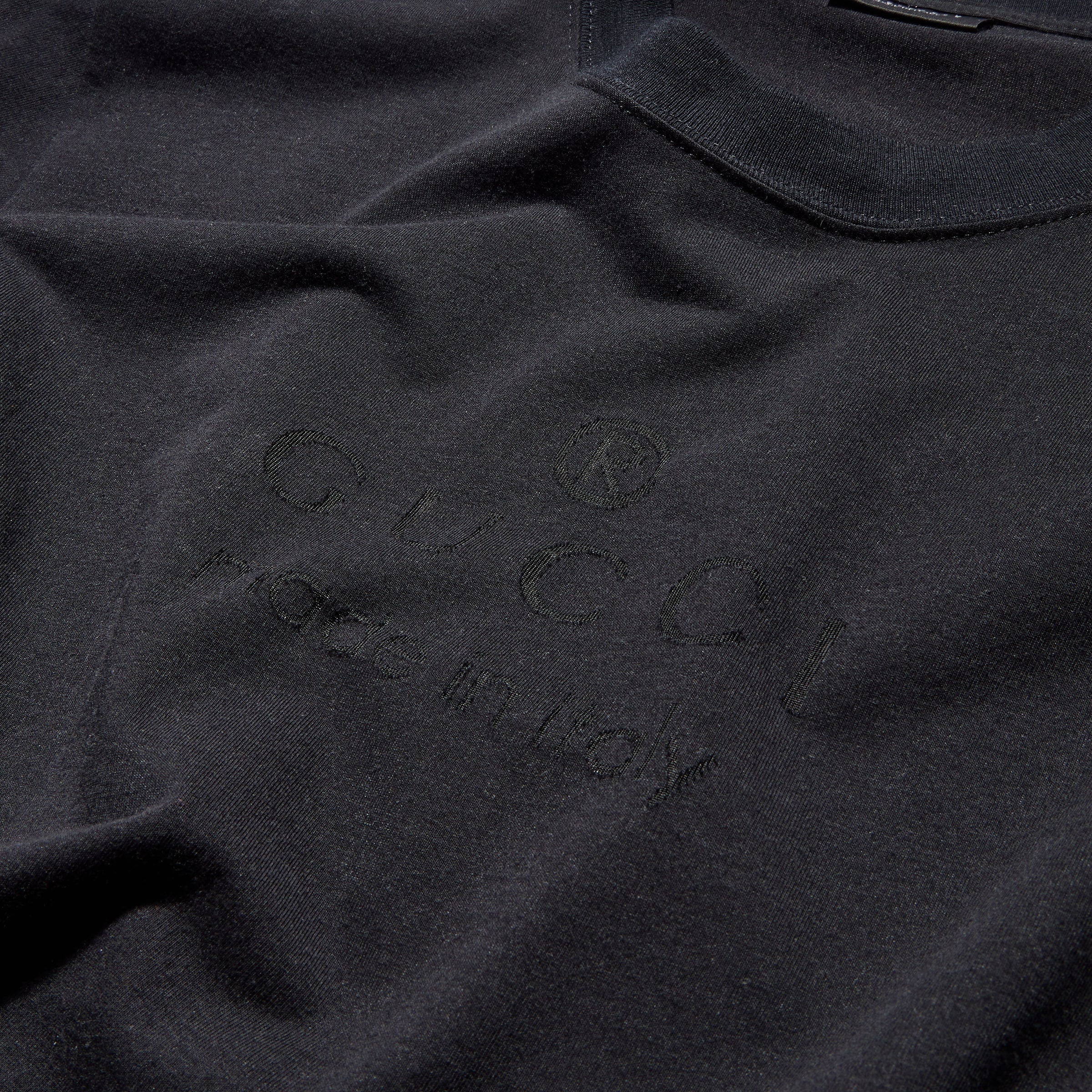 Cotton jersey T-shirt with print - black