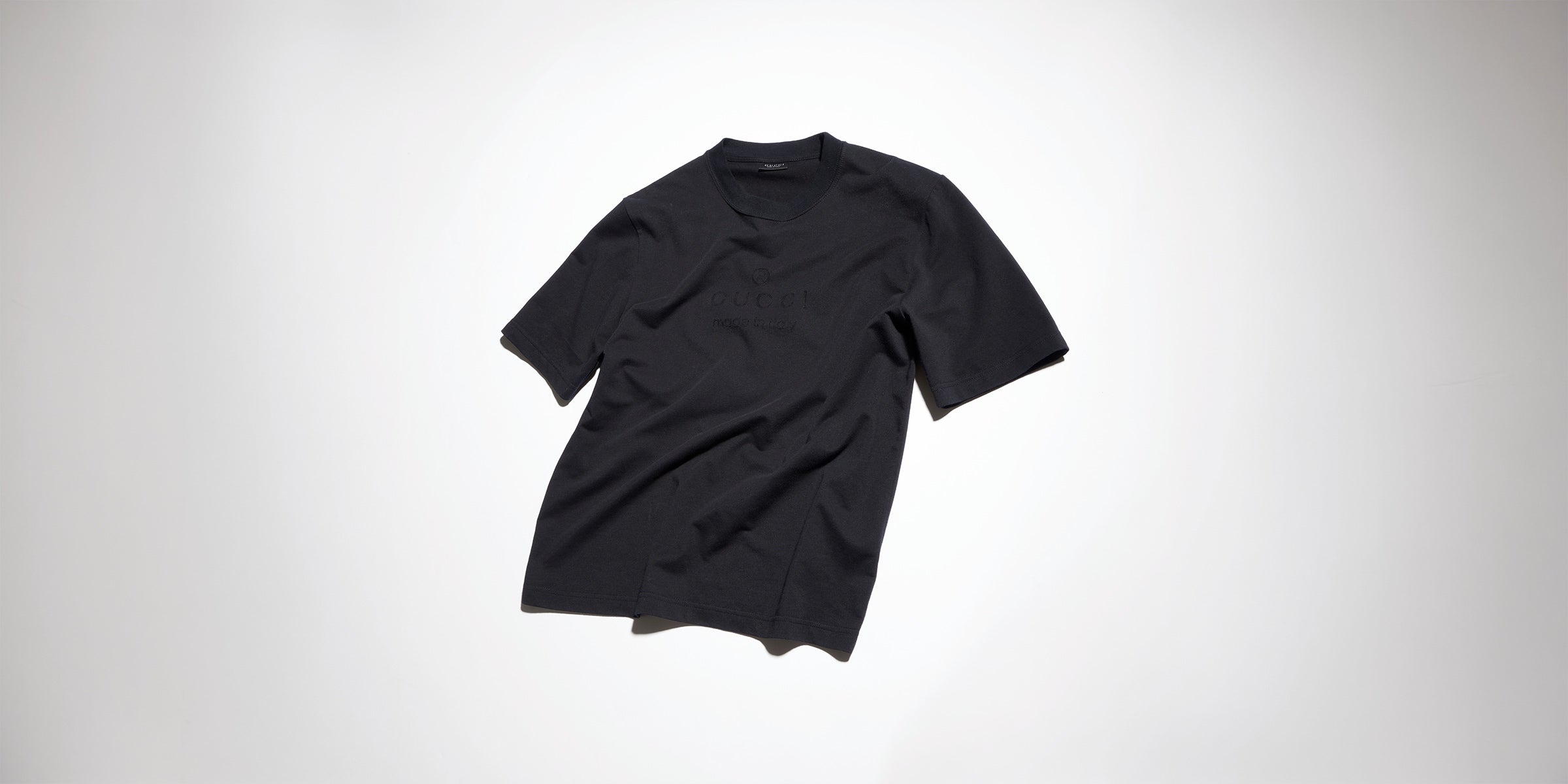 Cotton jersey T-shirt with print - black