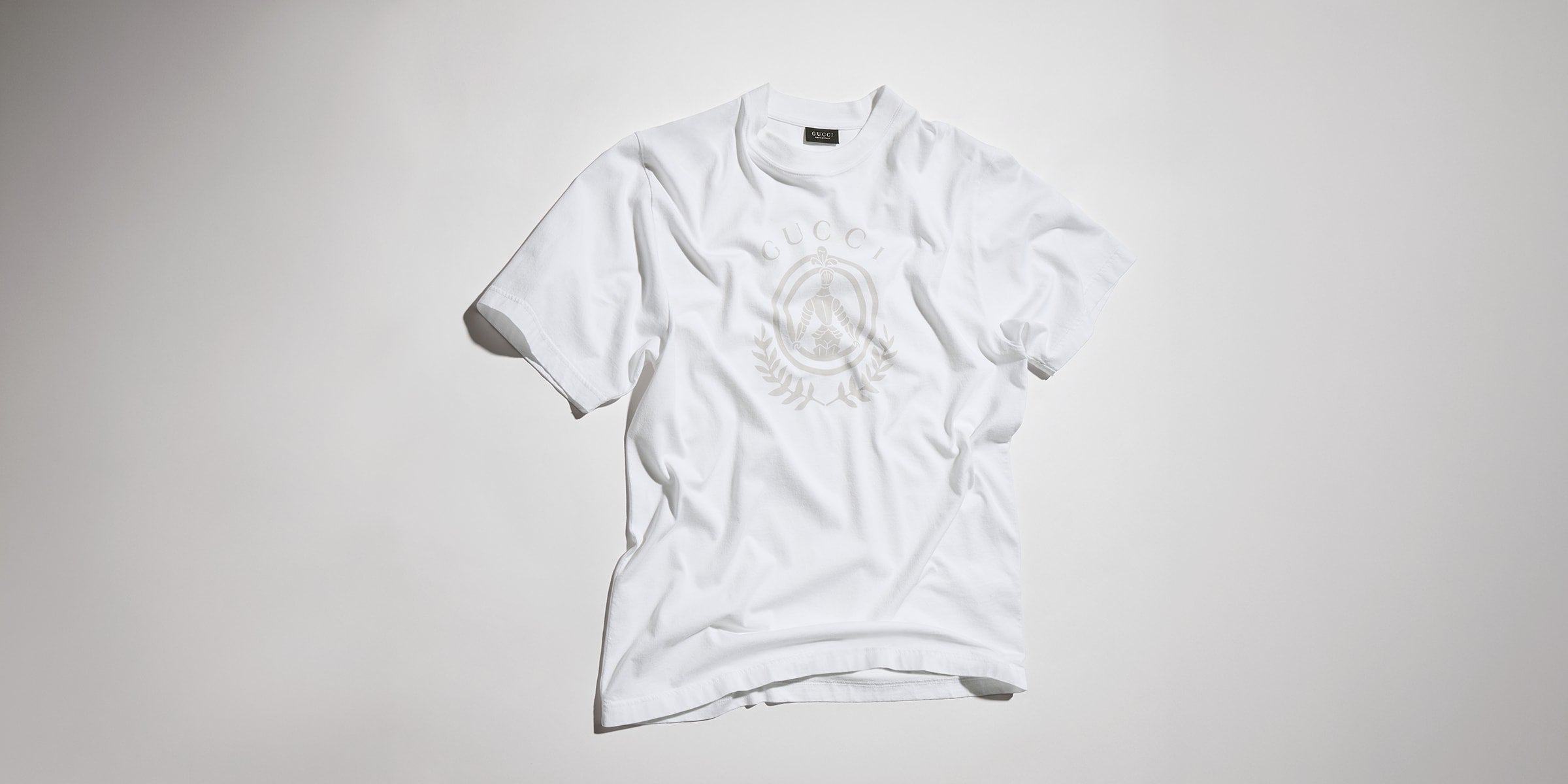 Cotton jersey T-shirt with print - white