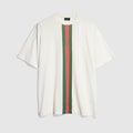 Cotton jersey T-shirt with print - white