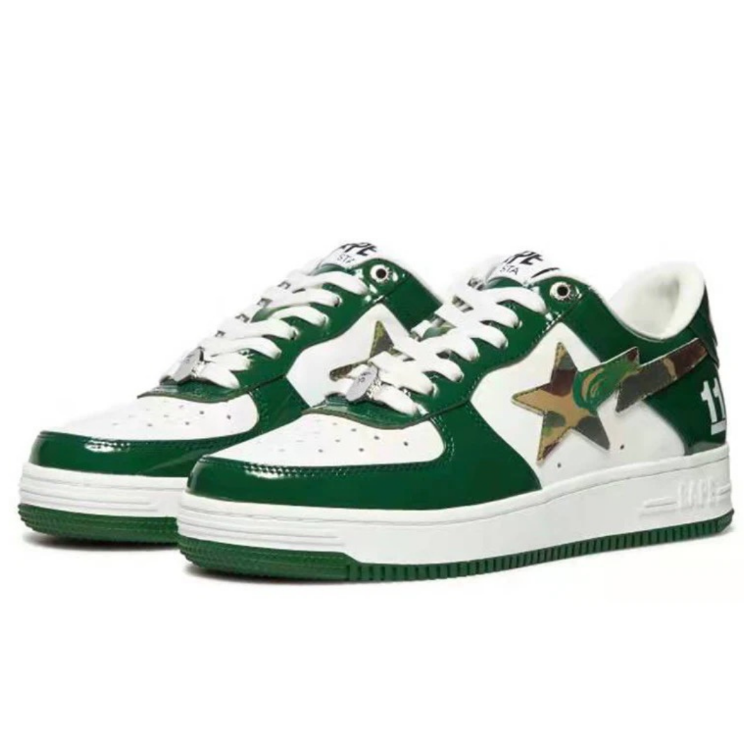 Bape Bapesta Dark Green Camo White - image 2