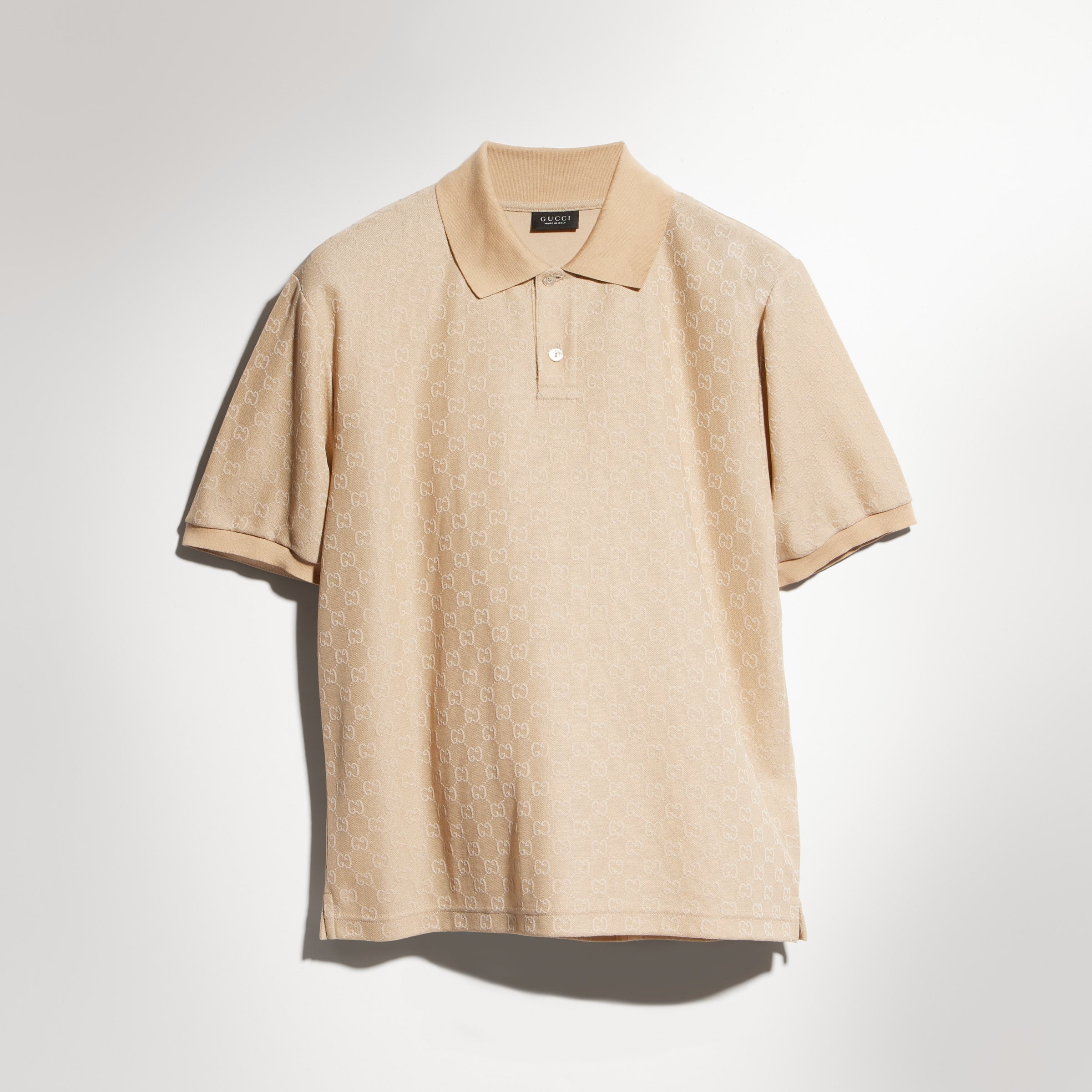 GG jersey polo shirt - beige