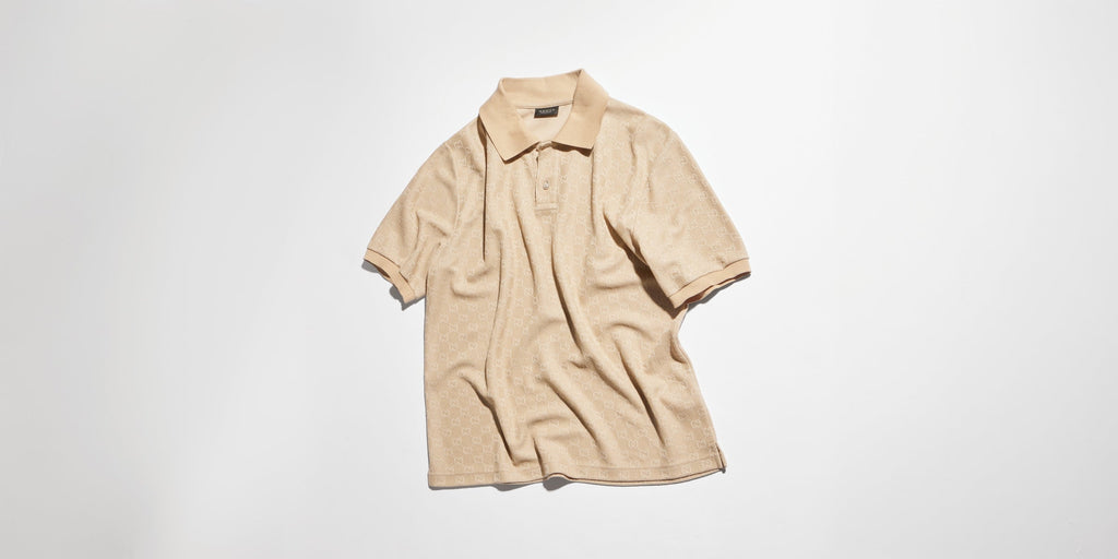 GG jersey polo shirt - beige