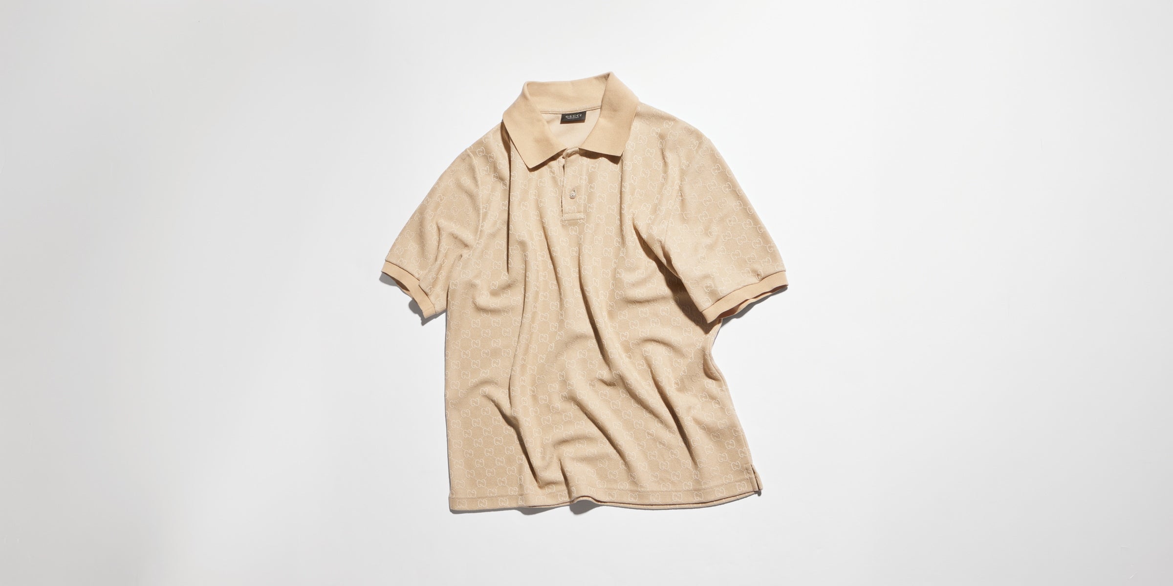GG jersey polo shirt - beige