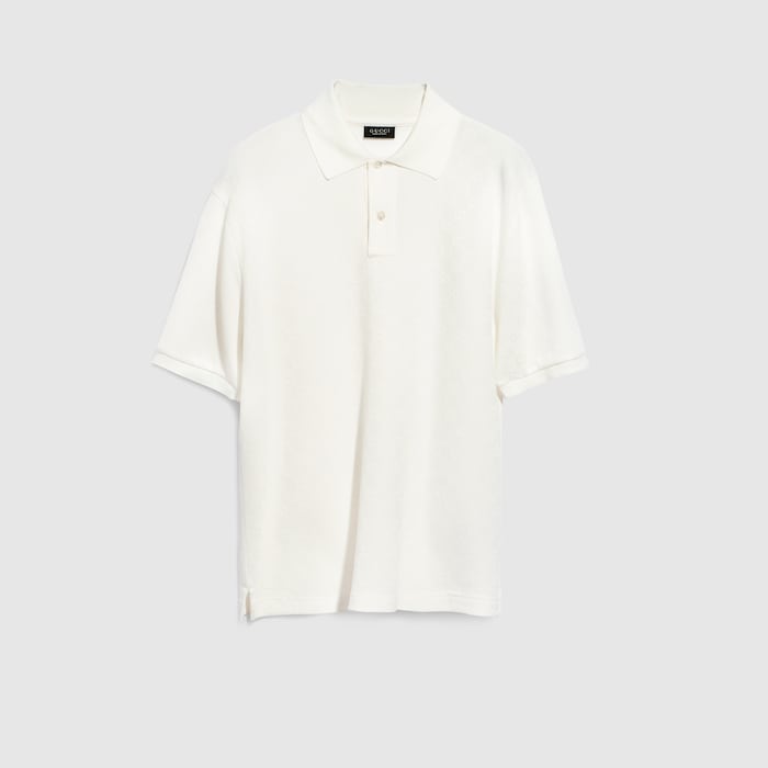 GG technical jersey jacquard polo shirt - white