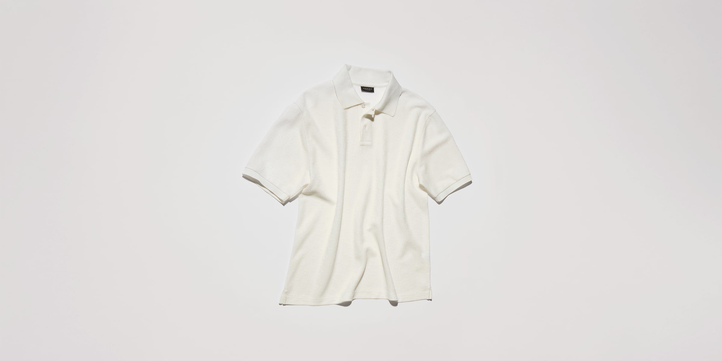 GG technical jersey jacquard polo shirt - white