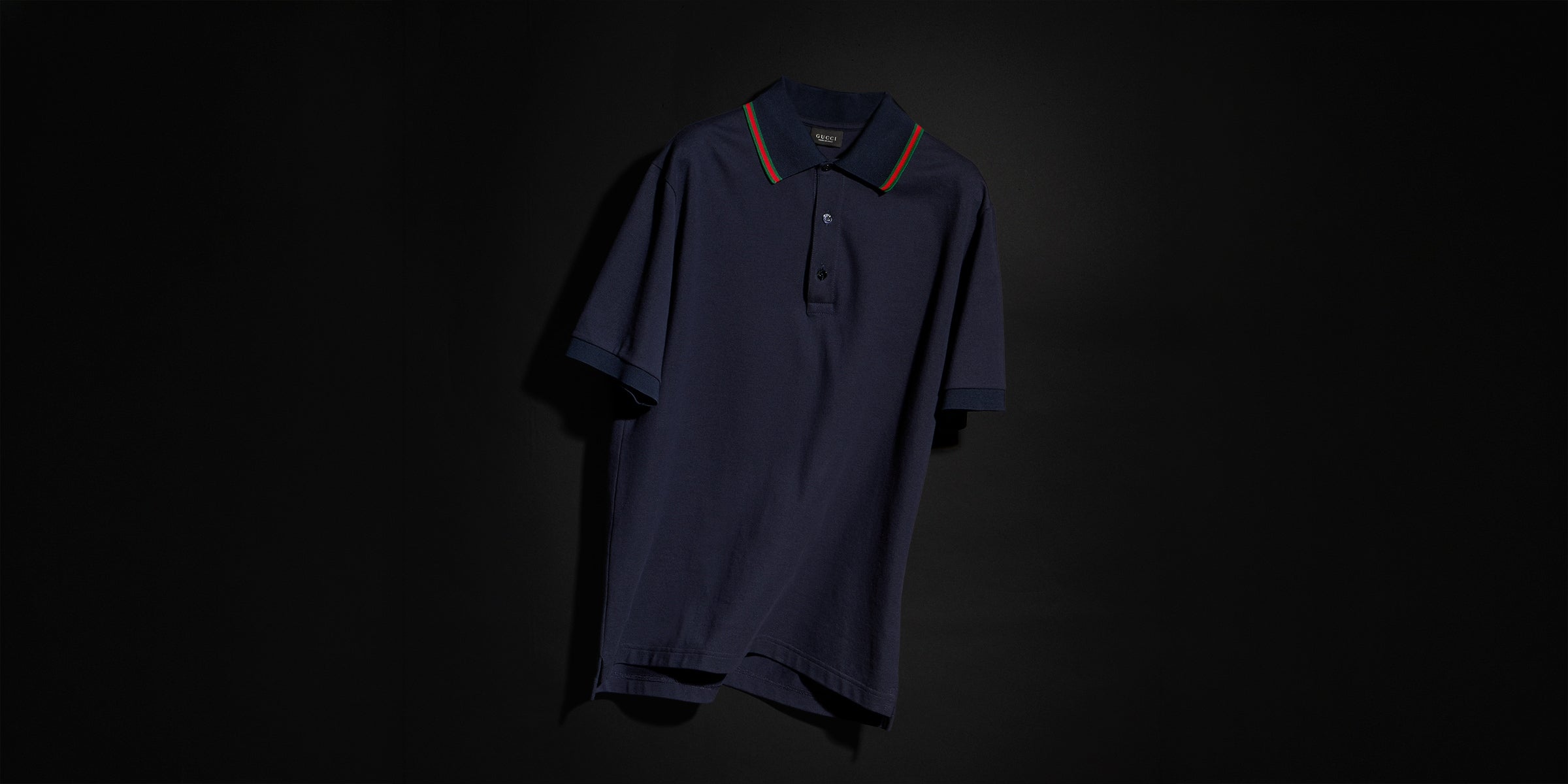Cotton jersey piquet polo shirt - dark blue