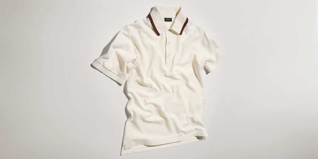 Cotton jersey piquet polo shirt - white