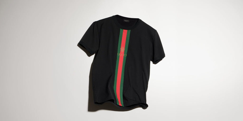 Cotton jersey T-shirt with print - black