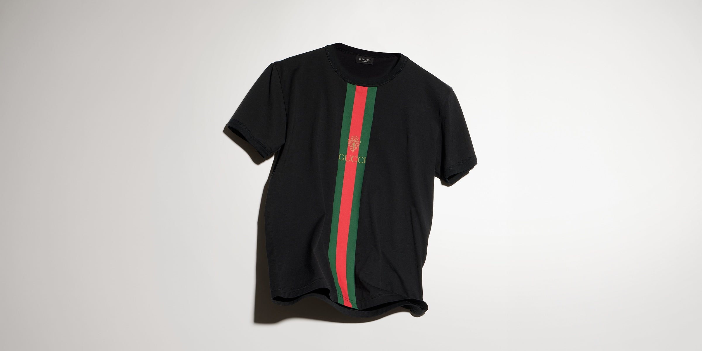 Cotton jersey T-shirt with print - black