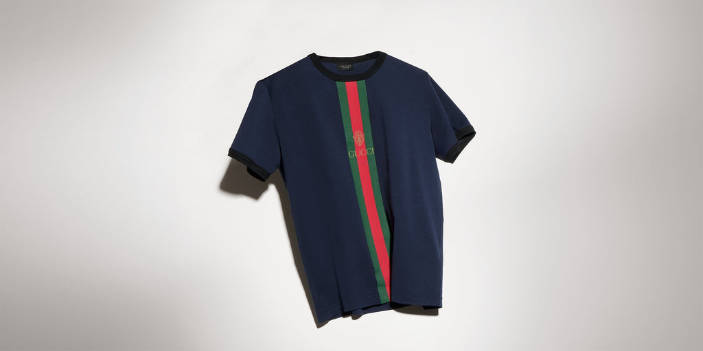 Cotton jersey T-shirt with print - dark blue