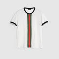 Cotton jersey T-shirt with print - white