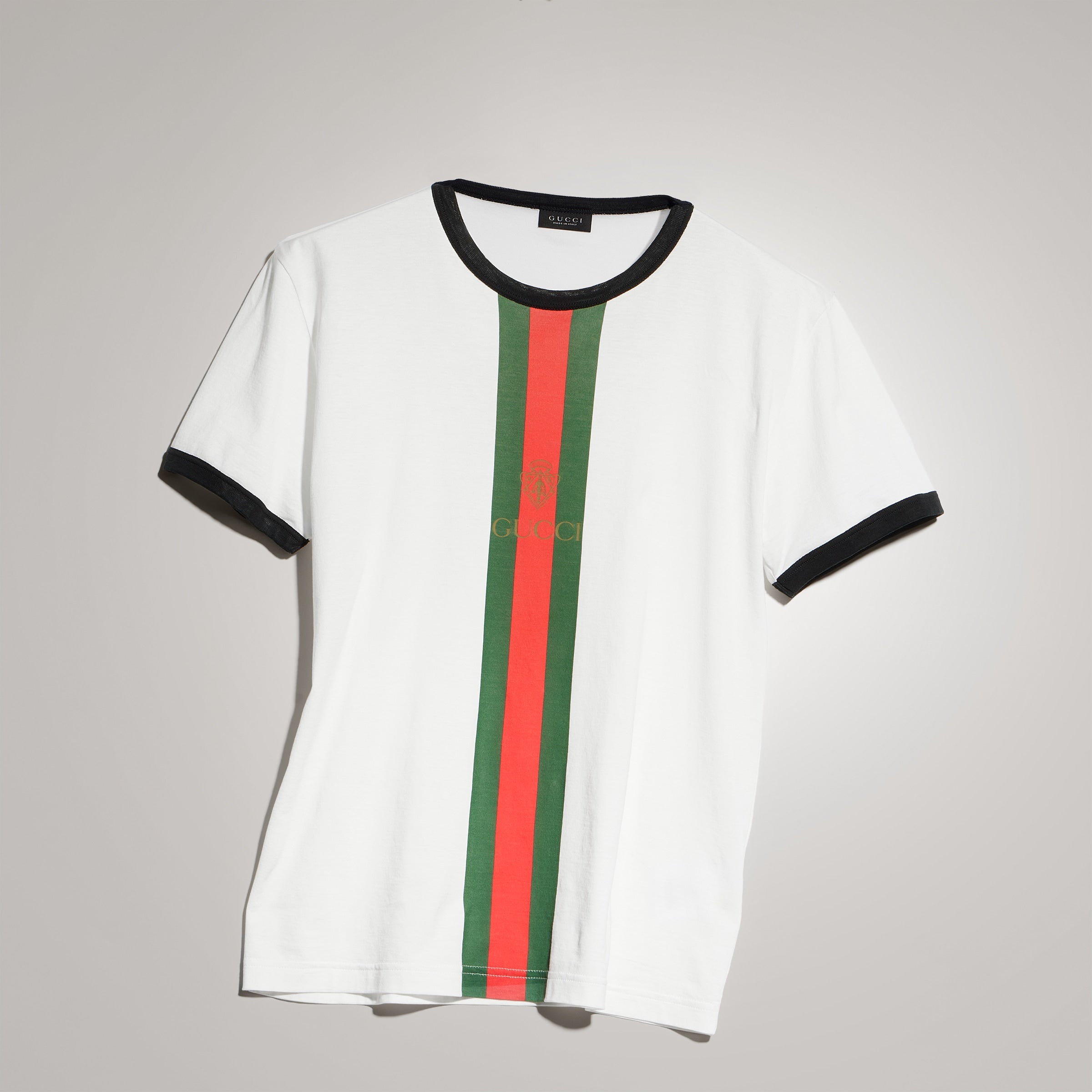 Cotton jersey T-shirt with print - white