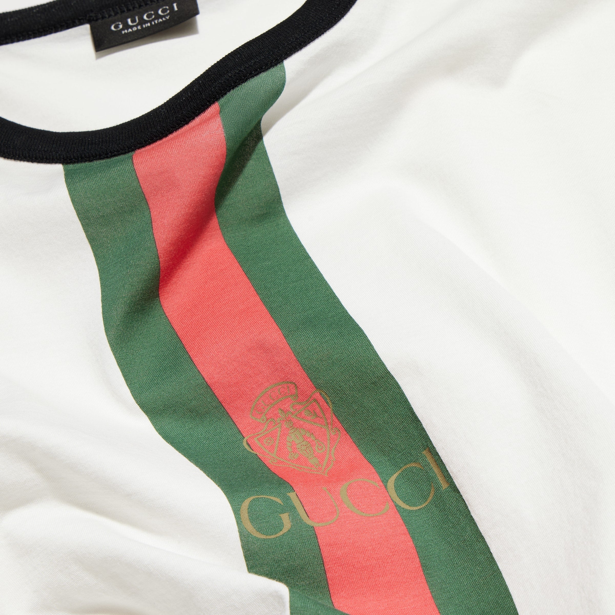 Cotton jersey T-shirt with print - white