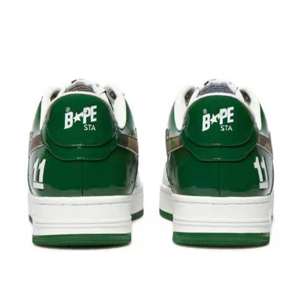 Bape Bapesta Dark Green Camo White - image 3