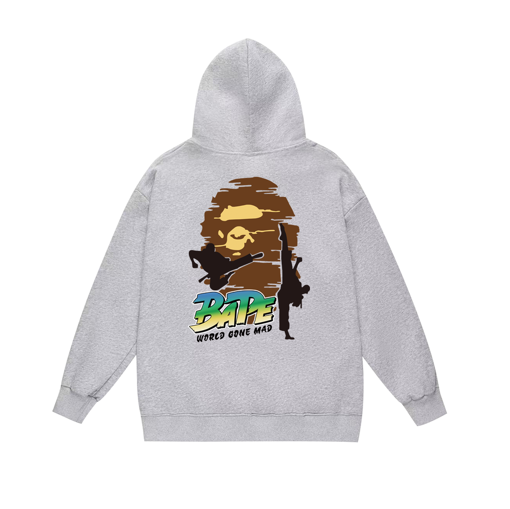 BAPE Shark Full-Zip Hoodie — Black / White / Grey
