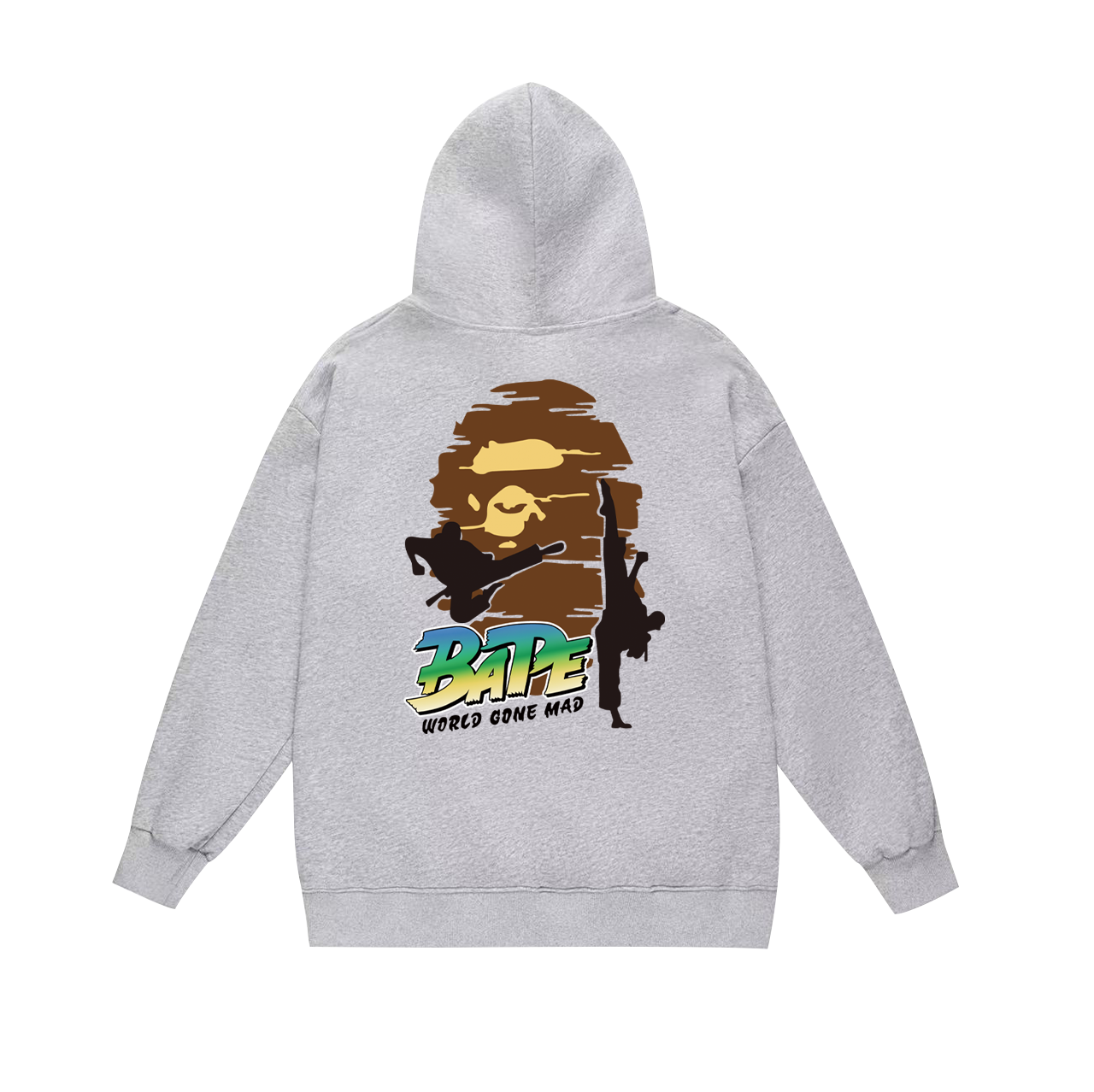BAPE Shark Full-Zip Hoodie — Black / White / Grey