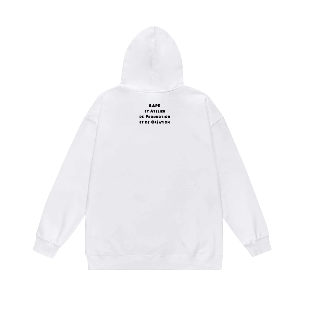 BAPE Shark Full-Zip Hoodie — Black / White / Grey