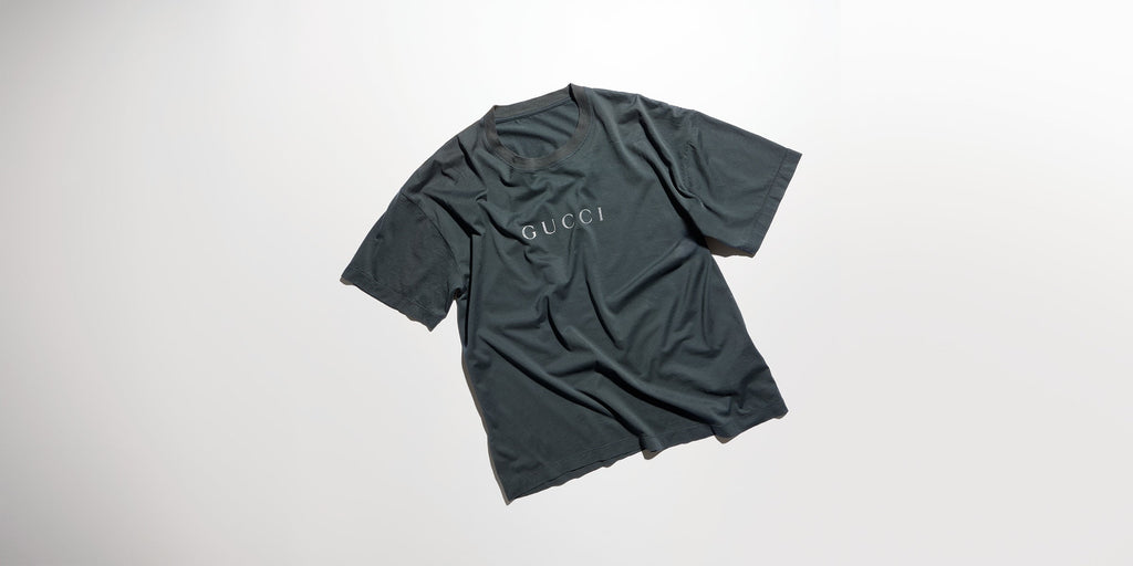 Cotton T-shirt with print - dark grey
