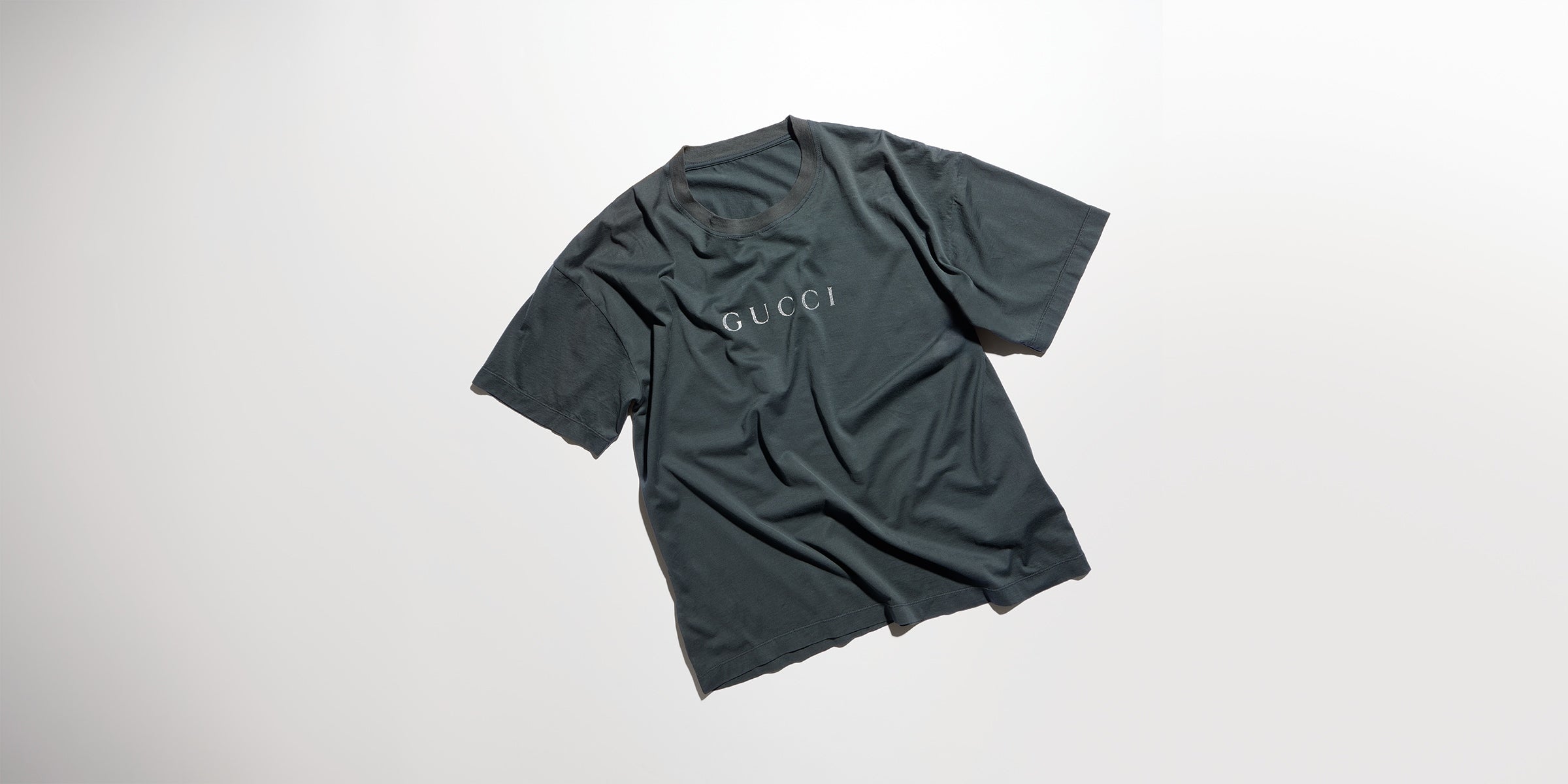 Cotton T-shirt with print - dark grey