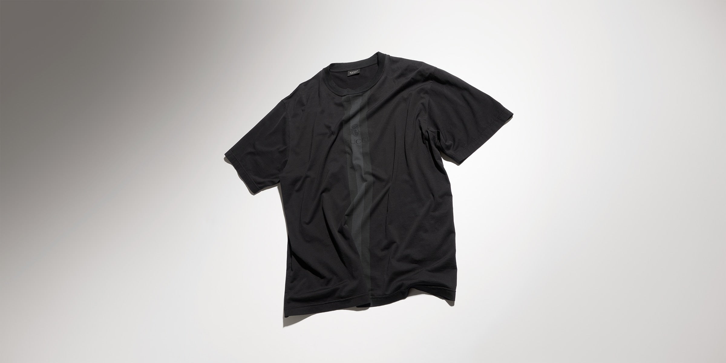 Cotton T-shirt with muted Web - black