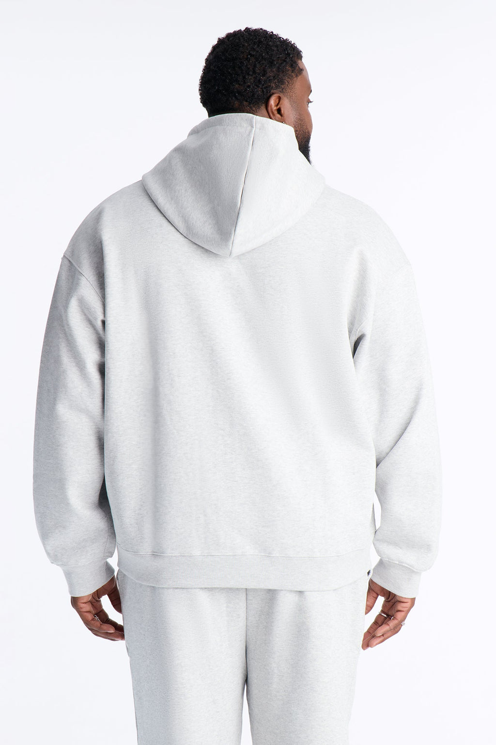 Logan Full Zip Hoodie Fleece Sweatshirt - Heather Grey - image 3