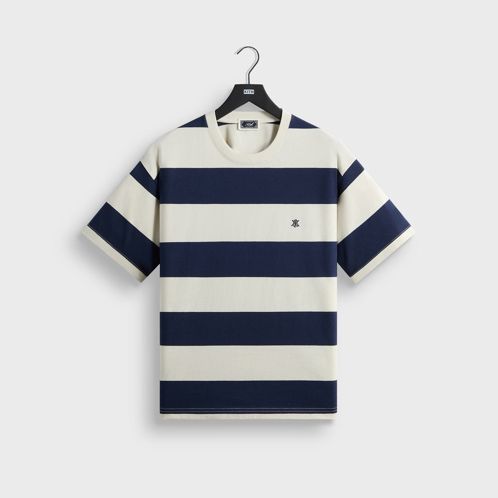Kith Stripe Alex II Boxy Tee - Sandrift
