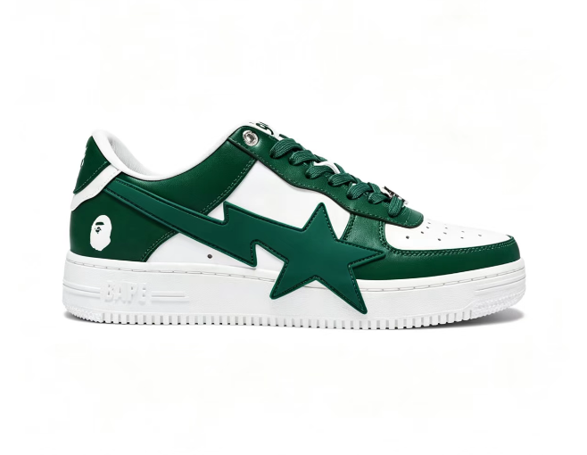 BAPE Sta Low-Top Sneakers — Green / Red