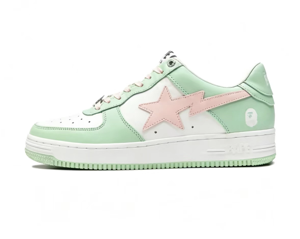 BAPE Sta Low-Top Sneakers — Green / Blue