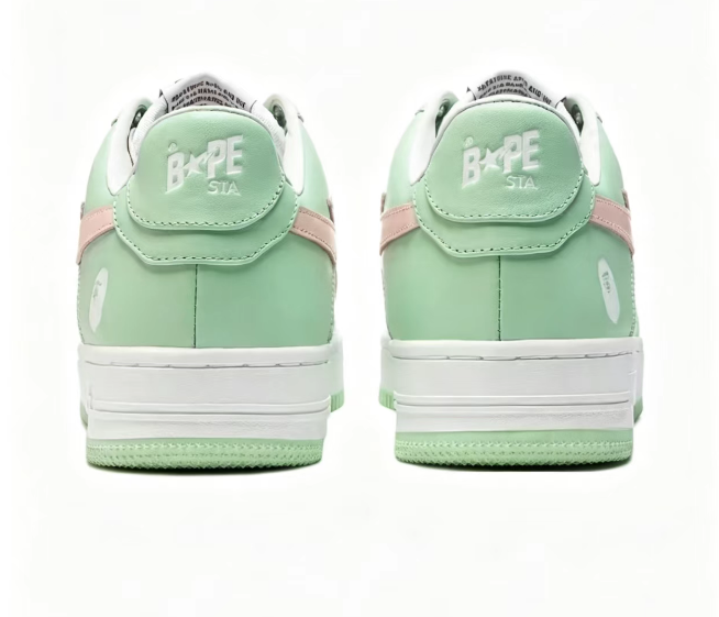 BAPE Sta Low-Top Sneakers — Green / Blue