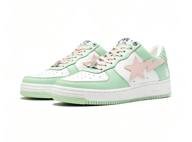 BAPE Sta Low-Top Sneakers — Green / Blue