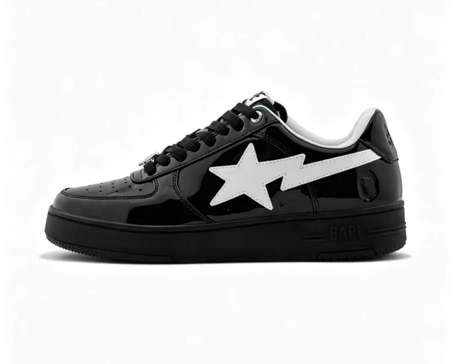 BAPE Sta Low-Top Sneakers — Black / Green