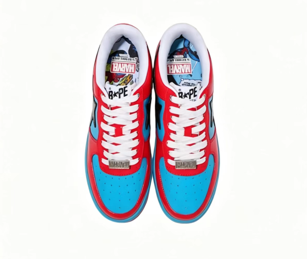 BAPE Sta Low-Top Sneakers — Red / Black / Blue / White / Green / Yellow