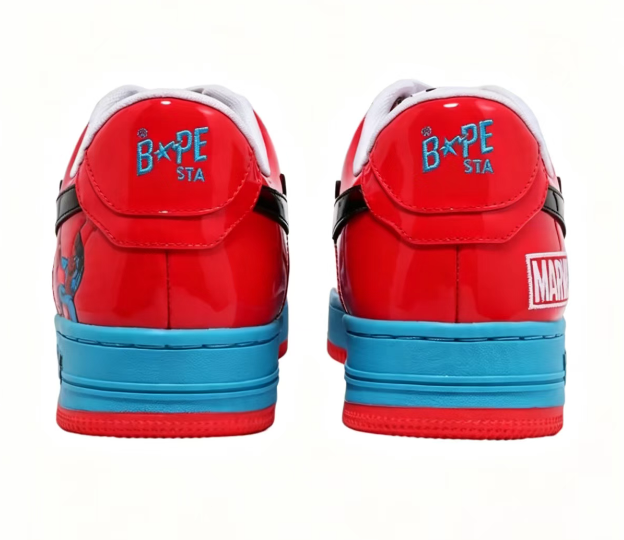BAPE Sta Low-Top Sneakers — Red / Black / Blue / White / Green / Yellow