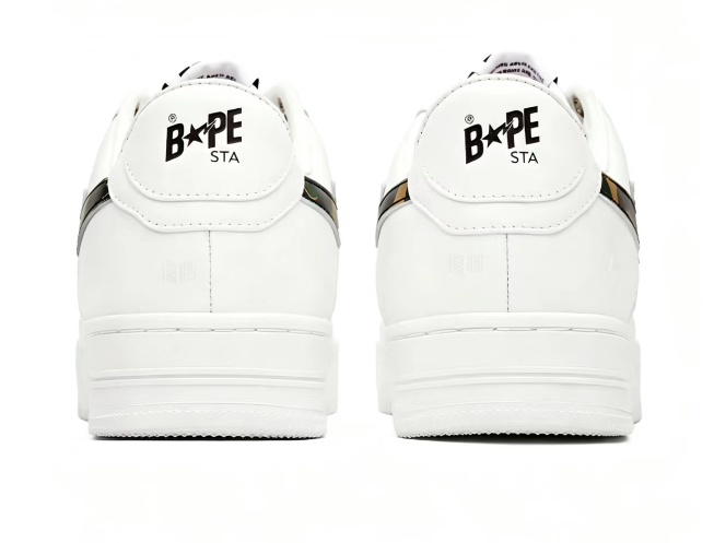 BAPE Sta Low-Top Sneakers — Black / Grey / Blue / Red