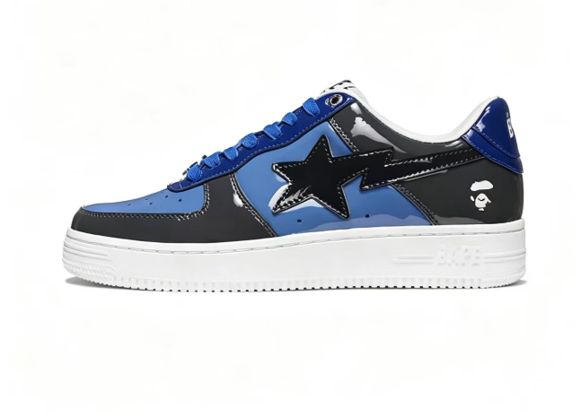 BAPE Sta Low-Top Sneakers — Blue / Pink