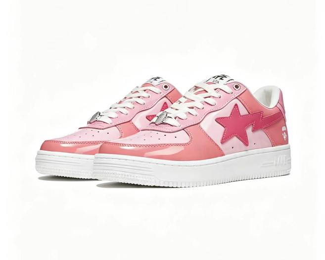 BAPE Sta Low-Top Sneakers — Blue / Pink