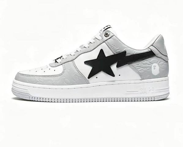BAPE Sta Low-Top Sneakers — White / Black