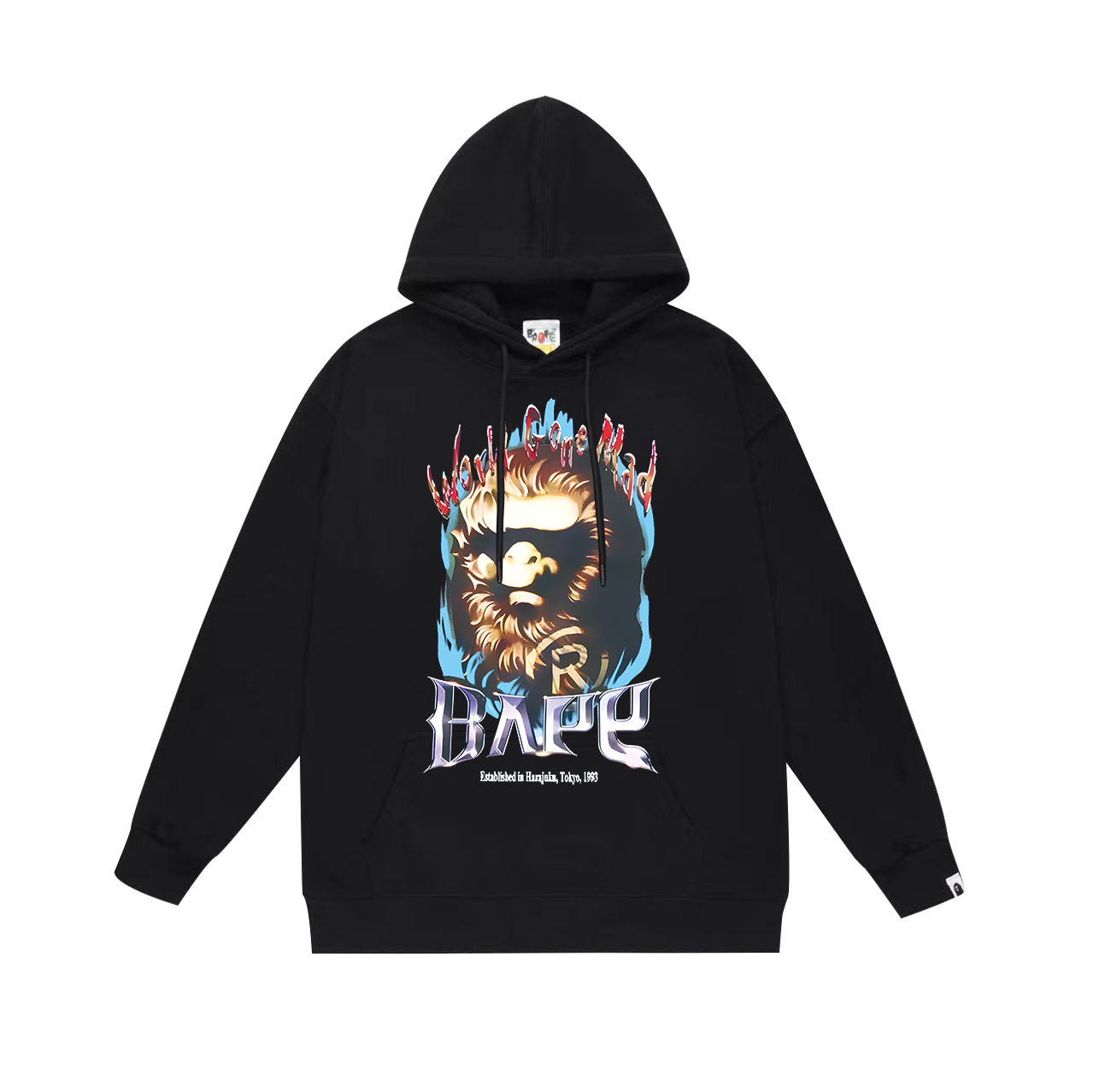 BAPE Shark Full-Zip Hoodie — Black / White / Grey