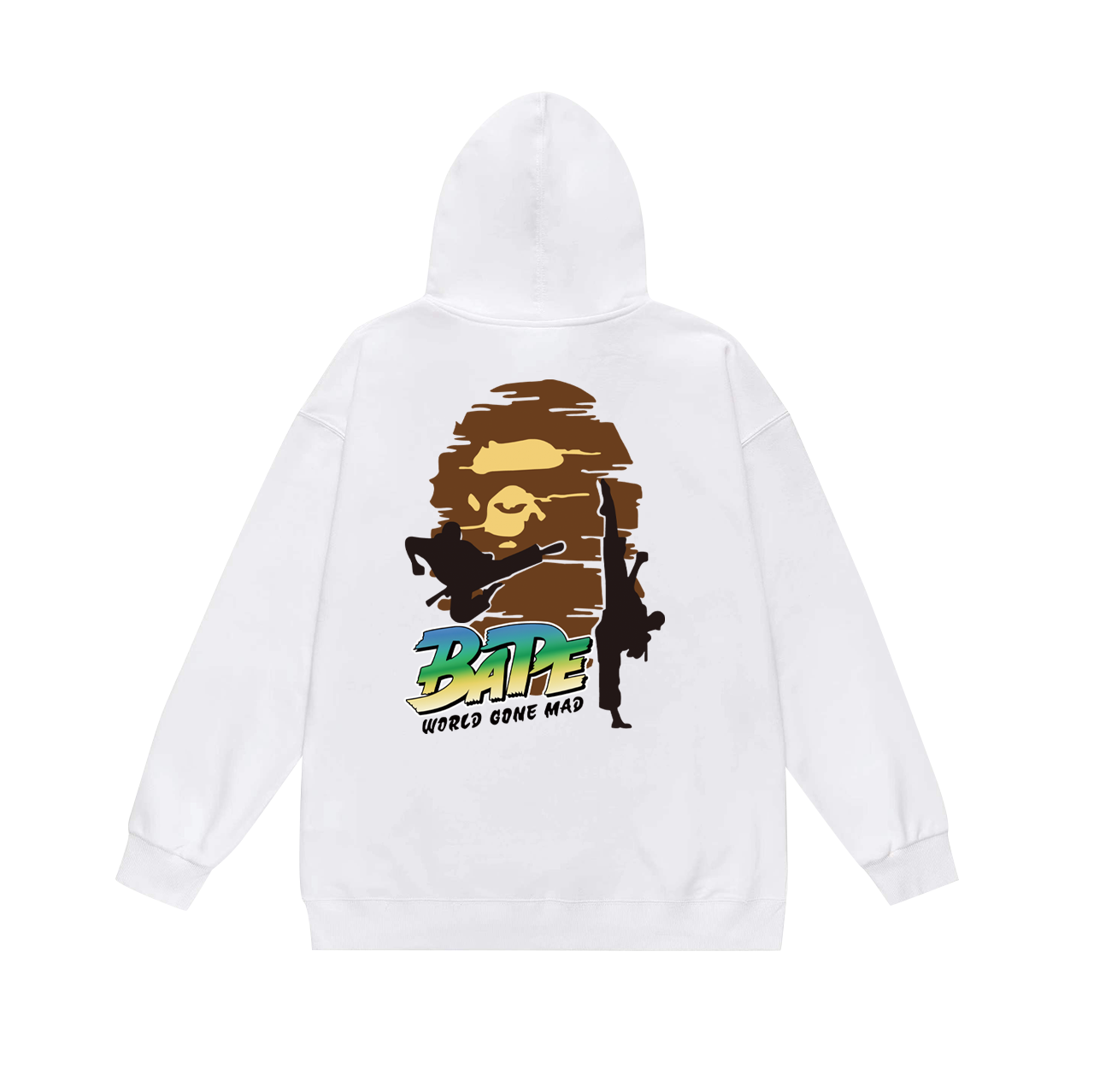BAPE Shark Full-Zip Hoodie — Black / White / Grey