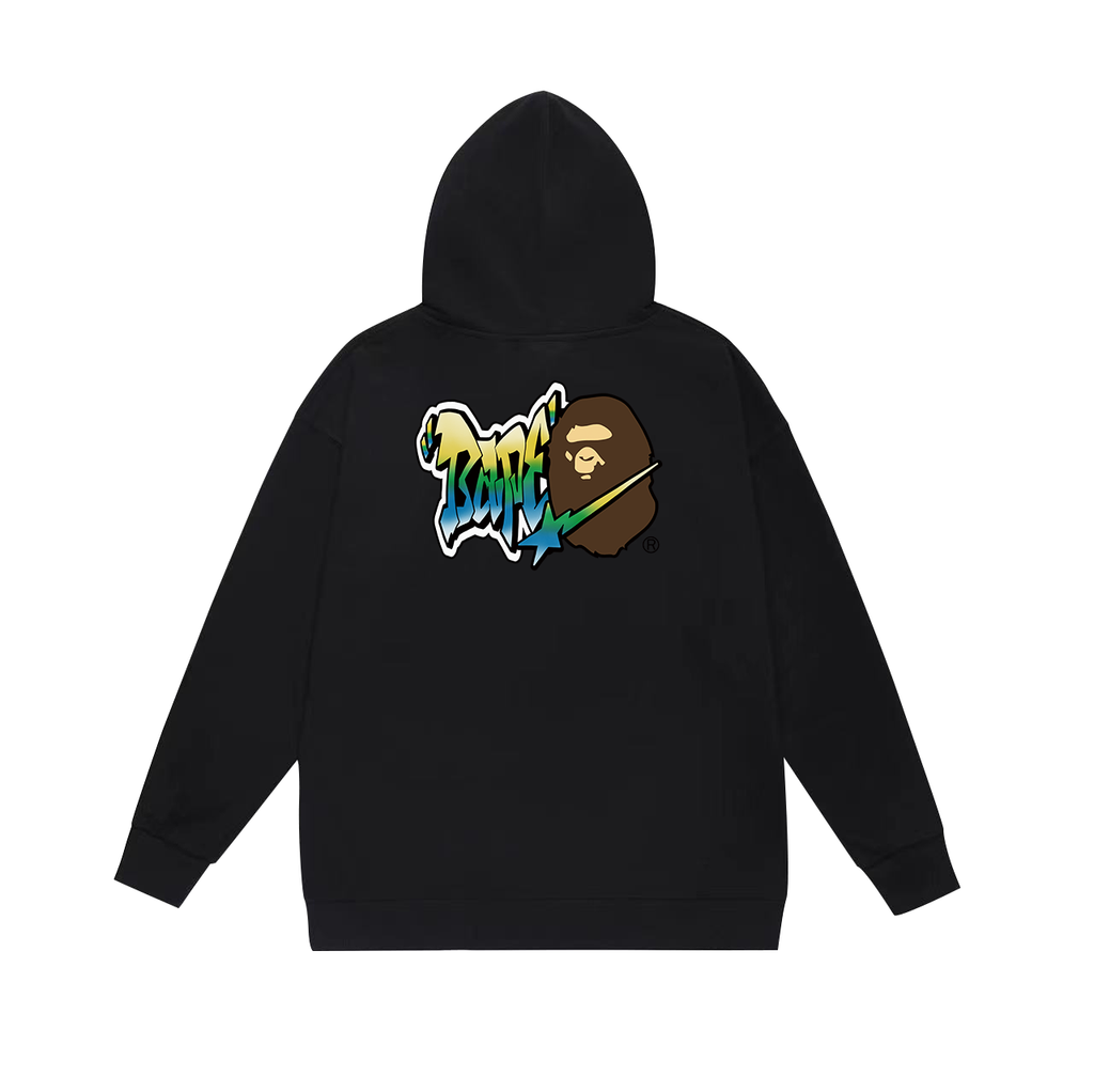 BAPE Shark Full-Zip Hoodie — Black / White / Grey