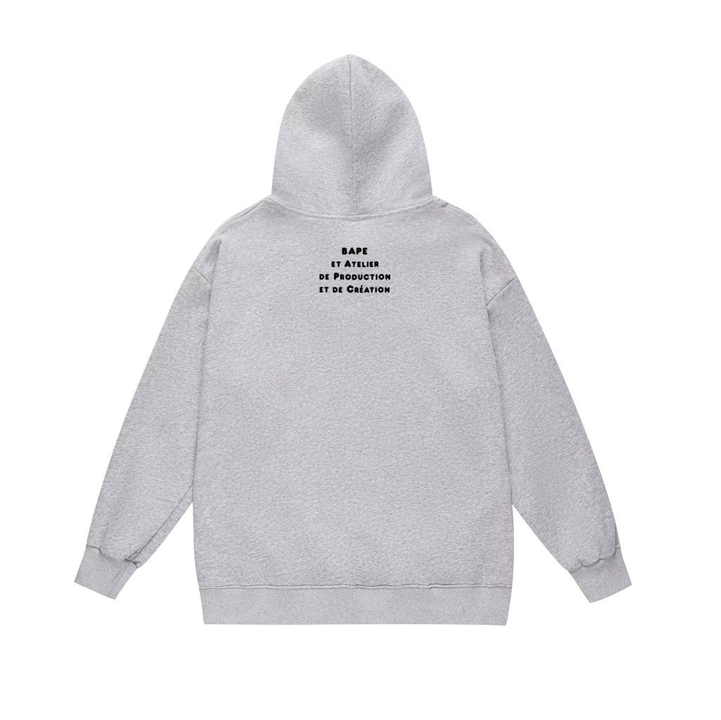 BAPE Shark Full-Zip Hoodie — Black / White / Grey