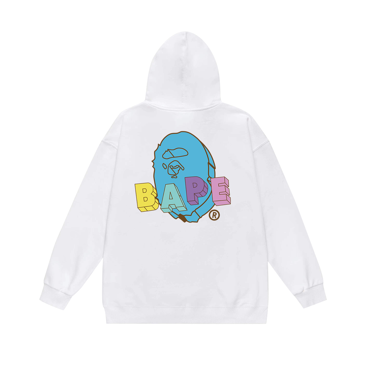 BAPE Shark Full-Zip Hoodie — Black / White / Grey
